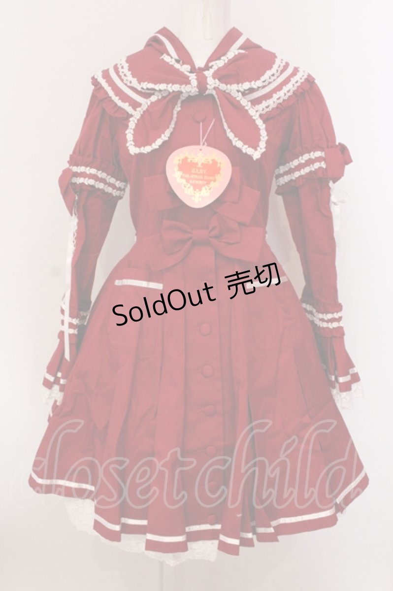 画像1: BABY,THE STARS SHINE BRIGHT / 赤ずきんコートワンピース  えんじ O-25-05-15-010-BA-OP-OW-OS (1)