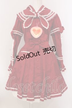 画像1: BABY,THE STARS SHINE BRIGHT / 赤ずきんコートワンピース  えんじ O-25-05-15-010-BA-OP-OW-OS