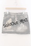 Candy Stripper / DESTOROY DENIM スカート  グレー O-25-05-15-094-PU-SK-YM-OS