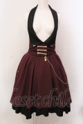 Amavel / Galette des Roisホルタージャンパースカート F ワイン×クロ O-25-05-15-012-CA-OP-OW-OS