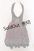 Amavel / Galette des Roisホルタージャンパースカート F ワイン×クロ O-25-05-15-012-CA-OP-OW-OS