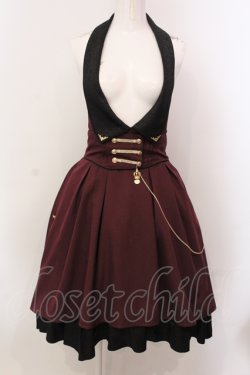 画像1: Amavel / Galette des Roisホルタージャンパースカート F ワイン×クロ O-25-05-15-012-CA-OP-OW-OS