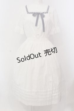 画像1: Katie / NO COUNTRY puff ワンピース  シロ×ラベンダー O-25-05-15-014-LO-OP-IG-OS