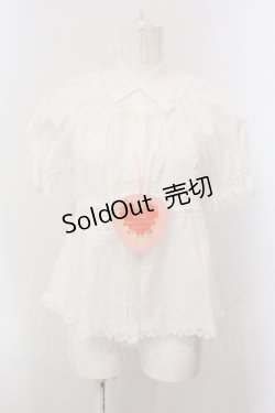 画像1: BABY,THE STARS SHINE BRIGHT / Innocent Ribbon Laceブラウス  シロ O-25-05-15-022-BA-BL-OW-OS