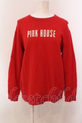PINK HOUSE / ロゴプリントトレーナー  アカ O-25-05-15-023-LO-TO-OW-ZI