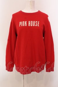 PINK HOUSE / ロゴプリントトレーナー  アカ O-25-05-15-023-LO-TO-OW-ZI