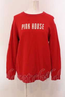 画像1: PINK HOUSE / ロゴプリントトレーナー  アカ O-25-05-15-023-LO-TO-OW-OS