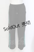 NieR Clothing / 4POCKET SIDE LINE SWEATPANTS【シエルFACE】パンツ  ブラック×グリーン O-25-05-17-004-PU-PA-IG-ZT184