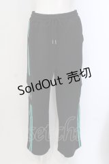 NieR Clothing / 4POCKET SIDE LINE SWEATPANTS【シエルFACE】パンツ  ブラック×グリーン O-25-05-17-004-PU-PA-IG-ZT184