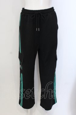 画像1: NieR Clothing / 4POCKET SIDE LINE SWEATPANTS【シエルFACE】パンツ  ブラック×グリーン O-25-05-17-004-PU-PA-IG-OS