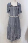 axes femme / シャンブレーロングワンピース M サックス O-25-05-17-037-AX-OP-OW-OS