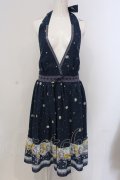 axes femme / ホルター花柄ワンピース M ネイビー O-25-05-17-040-AX-OP-OW-OS