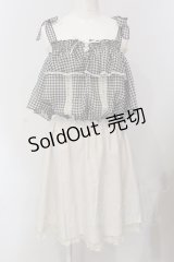 axes femme / オフショルドッキングワンピース M クロ×キナリ O-25-05-17-043-AX-OP-OW-OS