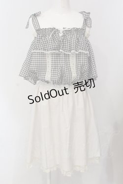 画像1: axes femme / オフショルドッキングワンピース M クロ×キナリ O-25-05-17-043-AX-OP-OW-OS