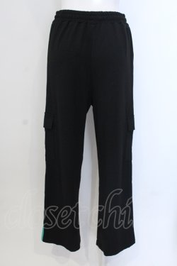 画像3: NieR Clothing / 4POCKET SIDE LINE SWEATPANTS【シエルFACE】パンツ  ブラック×グリーン O-25-05-17-004-PU-PA-IG-OS