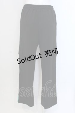 画像3: NieR Clothing / 4POCKET SIDE LINE SWEATPANTS【シエルFACE】パンツ  ブラック×グリーン O-25-05-17-004-PU-PA-IG-ZT184