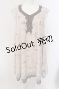 axes femme / ネコ×街柄チュニック M ブラウン O-25-05-17-047-AX-TO-OW-OS