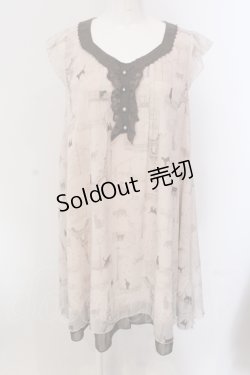 画像1: axes femme / ネコ×街柄チュニック M ブラウン O-25-05-17-047-AX-TO-OW-OS