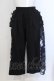 画像1: NieR Clothing / 和柄九尾SIDE BELT WIDE PANTS  ブラック×パープル系 O-25-05-17-005-PU-PA-IG-OS (1)