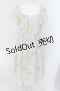 axes femme / 小花柄シフォンワンピース M グリーン O-25-05-17-050-AX-OP-OW-OS