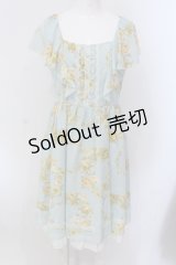 axes femme / 小花柄シフォンワンピース M グリーン O-25-05-17-050-AX-OP-OW-OS