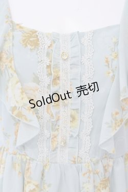 画像2: axes femme / 小花柄シフォンワンピース M グリーン O-25-05-17-050-AX-OP-OW-OS