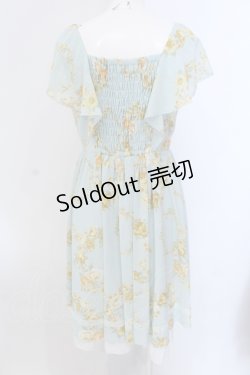 画像3: axes femme / 小花柄シフォンワンピース M グリーン O-25-05-17-050-AX-OP-OW-OS
