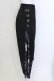 画像2: NieR Clothing / 和柄九尾SIDE BELT WIDE PANTS  ブラック×パープル系 O-25-05-17-005-PU-PA-IG-OS (2)