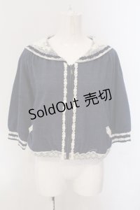 axes femme / デニム調ZIPカーディガン M アオ O-25-05-17-051-AX-TO-OW-OS