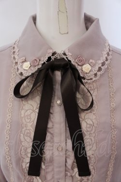 画像2: axes femme / 巻きバラ付きブラウス M ピンク O-25-05-17-053-AX-BL-OW-OS