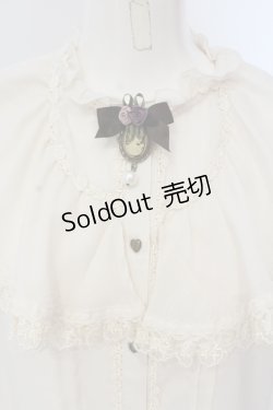 画像2: axes femme / ビッグフリルフェミニンブラウス M キナリ O-25-05-17-054-AX-BL-OW-OS