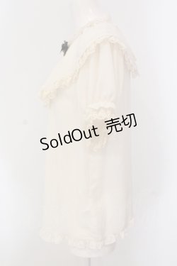 画像3: axes femme / ビッグフリルフェミニンブラウス M キナリ O-25-05-17-054-AX-BL-OW-OS