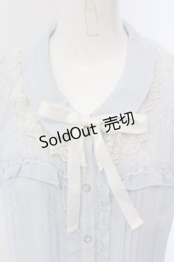 画像2: axes femme / レース襟付きブラウス M サックス O-25-05-17-056-AX-BL-OW-OS
