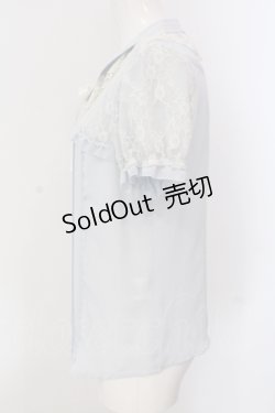 画像3: axes femme / レース襟付きブラウス M サックス O-25-05-17-056-AX-BL-OW-OS