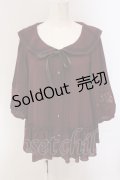 axes femme / 丸襟タックチュニック M ワイン O-25-05-17-059-AX-TO-OW-OS