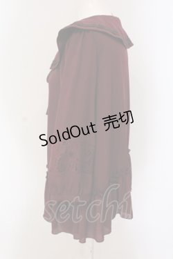 画像3: axes femme / 丸襟タックチュニック M ワイン O-25-05-17-059-AX-TO-OW-OS