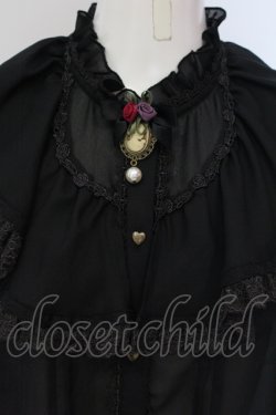 画像2: axes femme / ビッグフリルフェミニンブラウス M クロ O-25-05-17-060-AX-BL-OW-OS