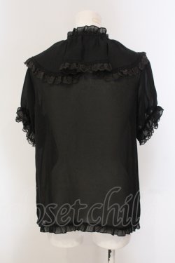 画像4: axes femme / ビッグフリルフェミニンブラウス M クロ O-25-05-17-060-AX-BL-OW-OS