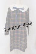 Favorite / リボン付きチェック柄ワンピース M〜L グリーン系 O-25-05-17-063-LO-TO-OW-OS