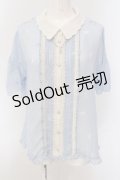 axes femme / ムーンキャットブラウス M サックス O-25-05-17-065-AX-BL-OW-OS