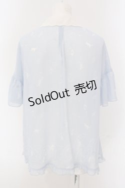 画像3: axes femme / ムーンキャットブラウス M サックス O-25-05-17-065-AX-BL-OW-OS