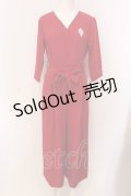 【SALE】NieR CLOTHING / NieR BURGUNDY オールインワン  レッド O-25-05-17-007-PU-OP-IG-ZT155