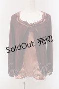 axes femme / レジメ柄スリット開きプルオーバー M ワイン O-25-05-17-068-AX-TO-OW-OS