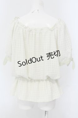 画像2: axes femme / ギンガムチェックシフォントップス M グリーン O-25-05-17-069-AX-TO-OW-OS
