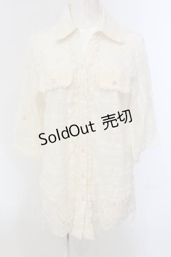 画像1: axes femme / シアーチェックシャツ M キナリ O-25-05-17-070-AX-BL-OW-OS