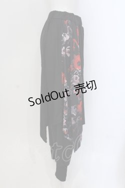 画像2: NieR Clothing / フラップ付きSARROUEL PANTS 【NieR ROSE】 パンツ  ブラック×レッド O-25-05-17-001-PU-PA-IG-OS