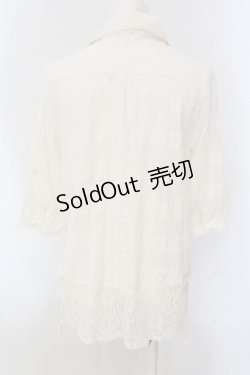 画像3: axes femme / シアーチェックシャツ M キナリ O-25-05-17-070-AX-BL-OW-OS