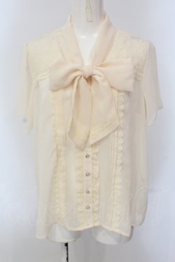 画像1: axes femme / ボータイフリルブラウス M キナリ O-25-05-17-071-AX-BL-OW-OS