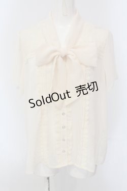 画像1: axes femme / ボータイフリルブラウス M キナリ O-25-05-17-071-AX-BL-OW-OS