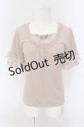 axes femme / 薔薇モチーフインナープルオーバー M ピンク O-25-05-17-073-AX-TO-OW-OS